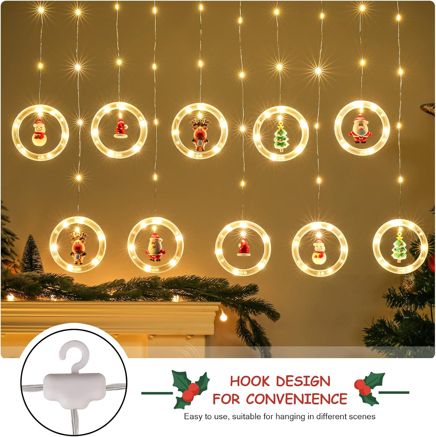 Serie De Luz Led 3 Metros Adorno Navideño